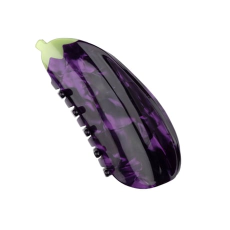 ククシュゼット 正規商品 ヘア アクセ クリップ Coucou Suzette ナス なす ヘア クロー パープル  (eggplantclaw)