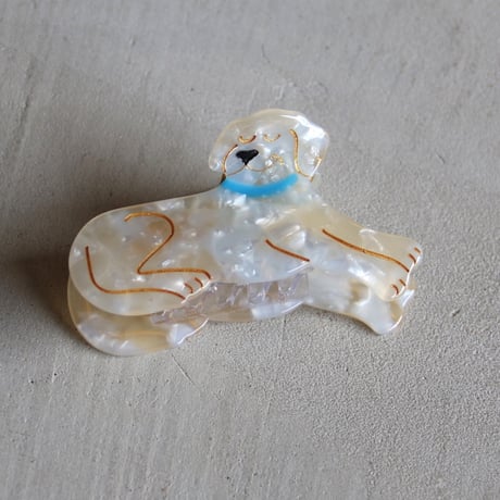 ククシュゼット 正規商品 ヘア アクセ クリップ 犬 ラブラドール ヘア クロー ベージュ (labradorclaw)