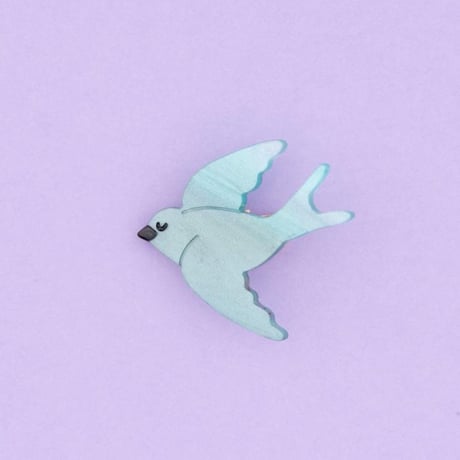 ククシュゼット 正規商品 ヘア アクセ クリップ ピン ヘアピン かわいい 鳥 フランス Coucou Suzette ツバメ 燕 ヘア クリップ ブルー(swallowclip)
