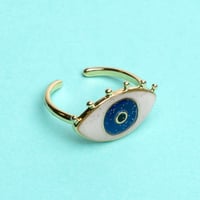 ククシュゼット 正規商品 アクセ 指輪 アイ ムード リング Eye Mood Ring ホワイト×ゴールド White×Gold (eyering)