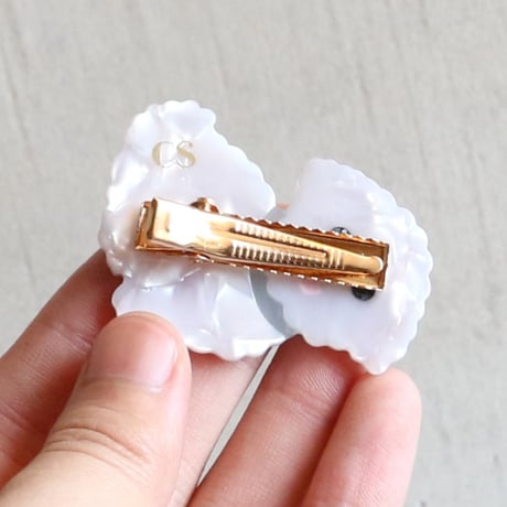 ククシュゼット 正規商品 ヘアアクセ クリップ ピン ヘアピン 犬 かわいい フランス Coucou Suzette ビション ヘア クリップ ホワイト(bichonclip)