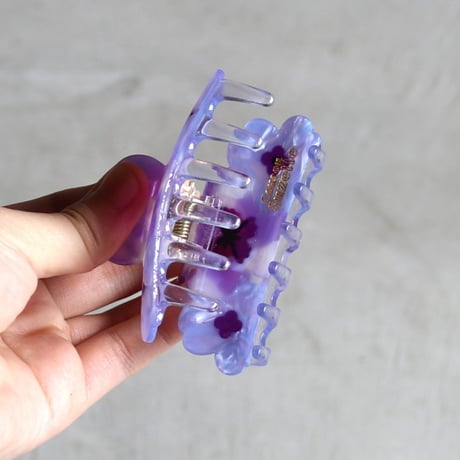 ククシュゼット 正規商品 ヘア アクセ クリップ Coucou Suzette ビッグ パンジー ヘア クロー パープル (bigpansyclaw)