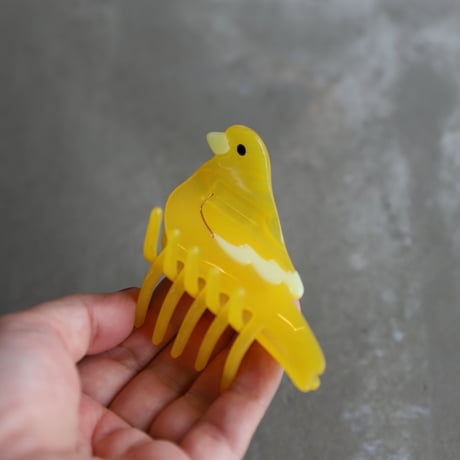 ククシュゼット 正規商品 ヘア アクセ クリップ かわいい 鳥 フランス Coucou Suzette カナリア  ヘア クロー イエロー (canaryclaw)