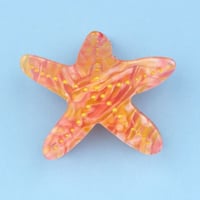 ククシュゼット 正規商品 ヘア アクセ クリップ かわいい 海 夏 フランス Coucou Suzette  ヒトデ ヘア クロー オレンジ系(starfishclaw)