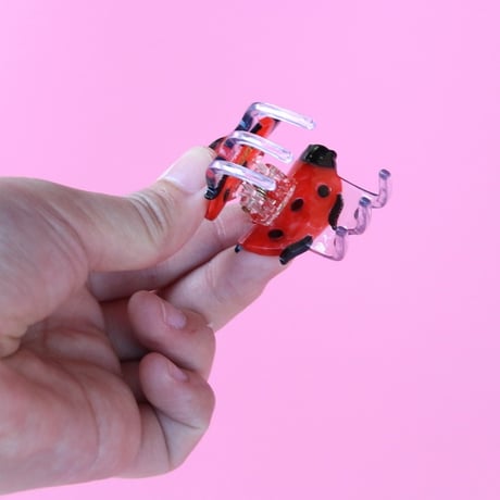 ククシュゼット 正規商品 ヘアアクセ クリップ 虫 かわいい ギフト Coucou Suzette てんとう虫 ミニ ヘア クロー レッド×ブラック(ladybugminiclaw)