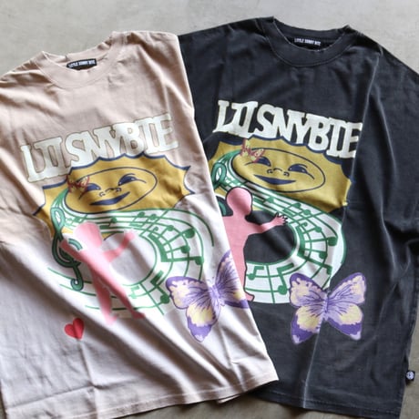 LITTLE SUNNY BITE / graphic gradation long tee / lsbltop023a