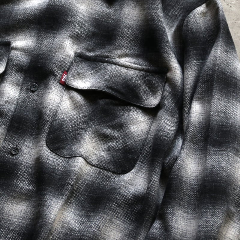 HIDEANDSEEK / Wool Ombre Check L/S Shirt / HS-1