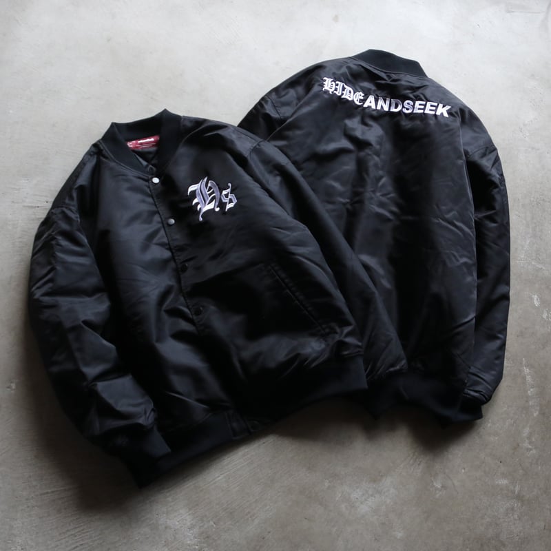 HIDEANDSEEK / Nylon Varsity Jacket / HJ-110224 HIDEANDSEEK / Nylon Varsity Jacket / HJ-110224