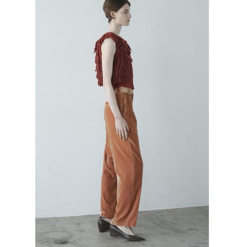 CLANE / VELOR TUCK WIDE PANTS / 171107082or | C