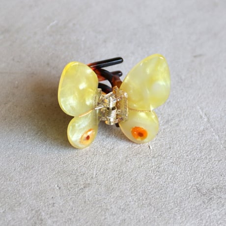 ククシュゼット 正規商品 ヘア アクセ クリップ 蝶 虫 かわいい Coucou Suzette 黄色 蝶 ミニ ヘア クロー イエロー(yebutterflyminiclaw)
