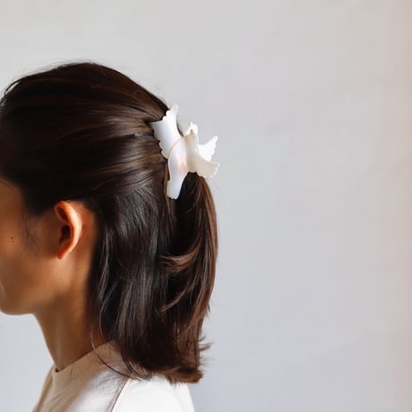 ククシュゼット 正規商品 ヘア アクセ クリップ かわいい 鳥 フランス Coucou Suzette ハト ヘア クロー ホワイト (doveclaw)