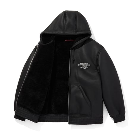 HIDEANDSEEK / PU Leather Boa Hooded Jacket / HJ-110325