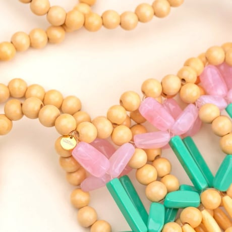 ククシュゼット 正規商品 ビーズ バッグ ショルダー かわいい 花 Coucou Suzette チューリップ ビーズ バッグ Tulip Beaded Bag ベージュ Beige