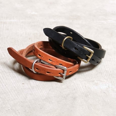 ANNAK / Long Narrow Leather Belt / dd1210
