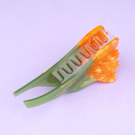 ククシュゼット 正規商品 ヘア アクセ クリップ かわいい 花 フランス Coucou Suzette キンセンカ カレンデュラ ヘア クロー オレンジ(calendulaclaw)