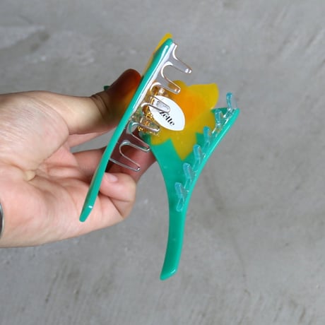 ククシュゼット 正規商品 ヘア アクセ クリップ かわいい 花 フランス ギフト Coucou Suzette 水仙 ヘア クロー イエロー (daffodilclaw)