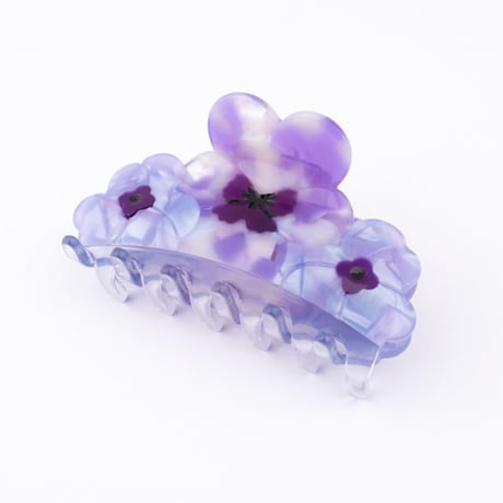 ククシュゼット 正規商品 ヘア アクセ クリップ Coucou Suzette ビッグ パンジー ヘア クロー パープル (bigpansyclaw)