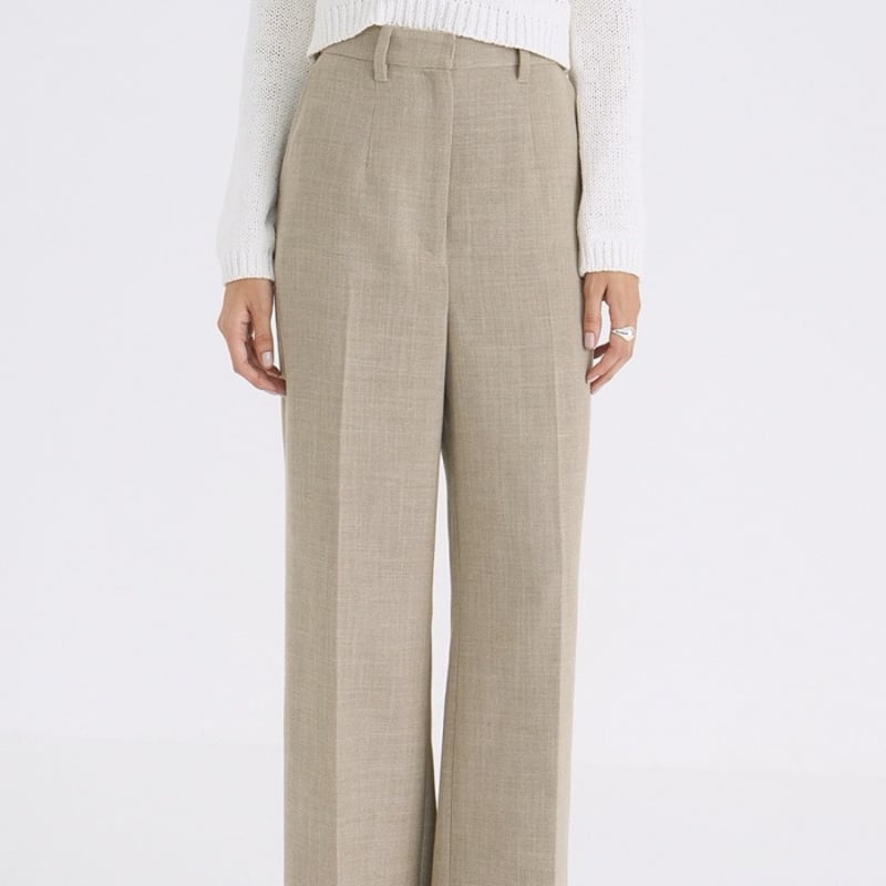 CLANE / CENTER CLEASE STRAIGHT PANTS / 18110722 