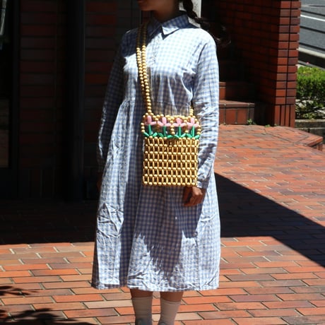 ククシュゼット 正規商品 ビーズ バッグ ショルダー かわいい 花 Coucou Suzette チューリップ ビーズ バッグ Tulip Beaded Bag ベージュ Beige