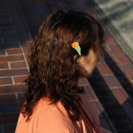 ククシュゼット 正規商品 ヘアアクセ クリップ ピン 花 ヘアピン フランス Coucou Suzette キンセンカ カレンデュラ ヘア クリップ オレンジ (calendulaclip)