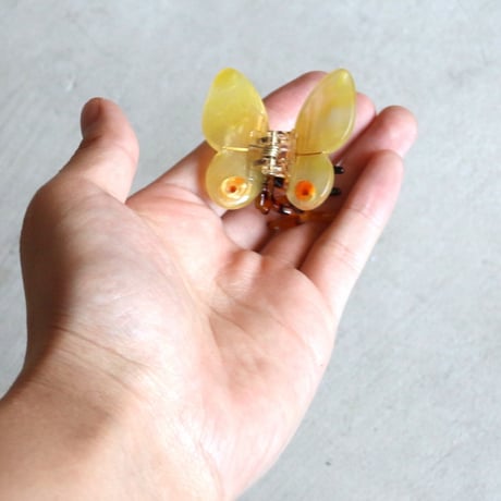 ククシュゼット 正規商品 ヘア アクセ クリップ 蝶 虫 かわいい Coucou Suzette 黄色 蝶 ミニ ヘア クロー イエロー(yebutterflyminiclaw)