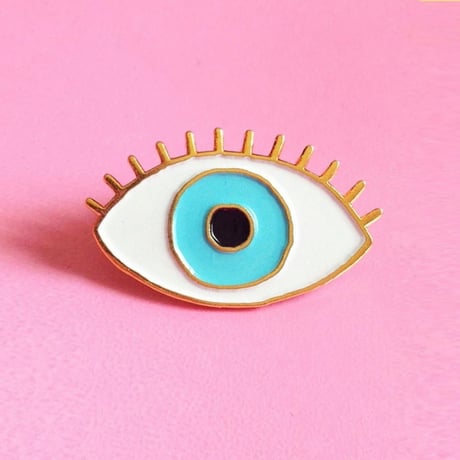 ククシュゼット 正規商品 ピンバッジ ブローチ かわいい おしゃれ フランス 個性的 Coucou Suzette 目 ブルーアイ ピン  ブルー系 (eyepin)