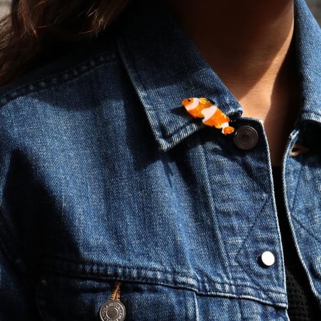 ククシュゼット 正規商品 ヘア アクセ クリップ ピン かわいい 海 夏 魚 Coucou Suzette カクレクマノミ ヘア クリップ オレンジ(clownfishclip)