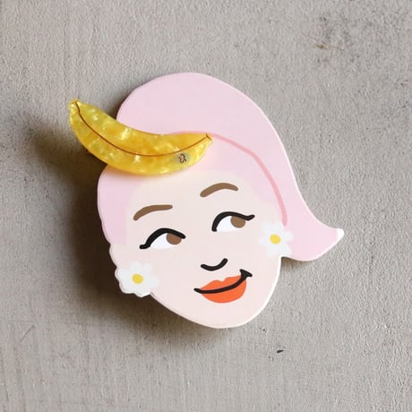 ククシュゼット 正規商品 ヘアアクセ クリップ ピン ヘアピン フルーツ フランス Coucou Suzette バナナ ヘア クリップ イエロー(bananaclip)