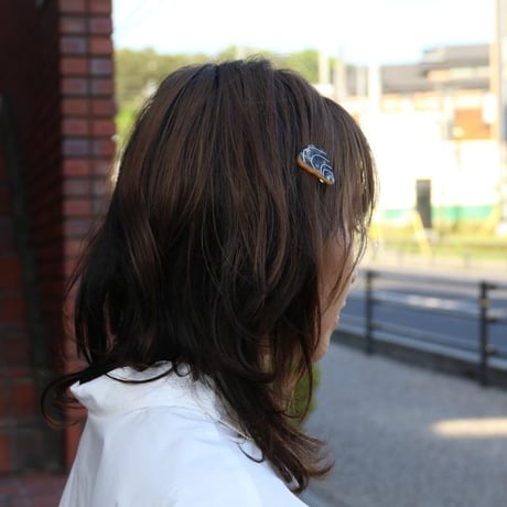 ククシュゼット 正規商品 ヘア アクセ ピン かわいい 海 夏 フランス ギフト Coucou Suzette ムール貝 クリップ グレー(musselclip)