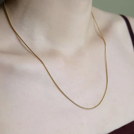 TEN. 正規商品 ユニセックス アクセサリー テン ツイスト チェーン ネックレス シルバー/ゴールド 38cm/50cm 2サイズ展開【即日発送】