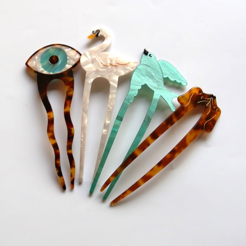 ヒロ様】かのこ3点セット＋鶴梅②簪ヘアコーム ヒロ様】かのこ3点