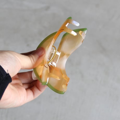 ククシュゼット 正規商品 ヘア アクセ クリップ 果物 フルーツ フランス Coucou Suzette メロン ヘア クロー Melon Hair Claw オレンジ系 (melonclaw)