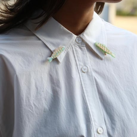 ククシュゼット 正規商品 ヘア アクセ ピン かわいい 海 魚 フランス Coucou Suzette イワシ クリップ セット(sardinesclip)