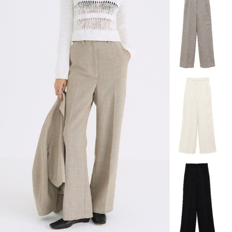 CLANE / CENTER CLEASE STRAIGHT PANTS / 18110722 