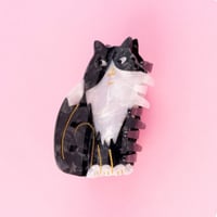 ククシュゼット 正規商品 ヘア アクセ クリップ かわいい 猫 フランス Coucou Suzette ブラック ホワイト キャット ヘア クロー ブラック×ホワイト(bkwhcatclaw)