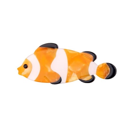 ククシュゼット 正規商品 ヘア アクセ クリップ ピン かわいい 海 夏 魚 Coucou Suzette カクレクマノミ ヘア クリップ オレンジ(clownfishclip)