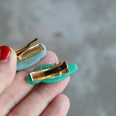 ククシュゼット 正規商品 ヘア アクセ ヘアピン 鳥 Coucou Suzette ラブバード ヘア クリップ セット ブルー×グリーン 2個セット(lovebirdsclipset)
