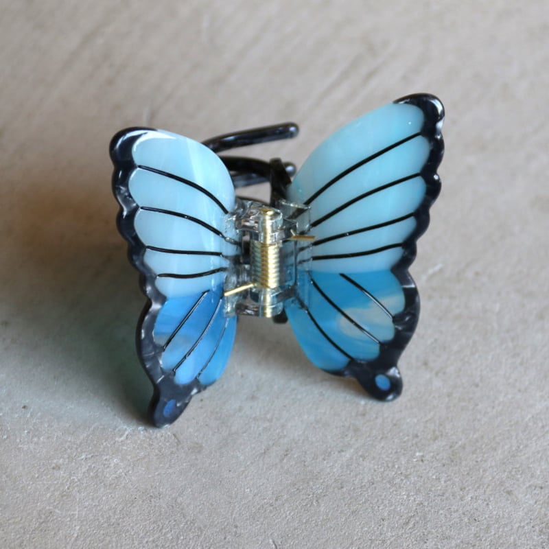手作り蝶々ポップカラー❁︎ブルー　ヘアクリップ Amazon.co.jp: misakinoya美しい バタフラ ヘアクリップ 蝶 ヘア