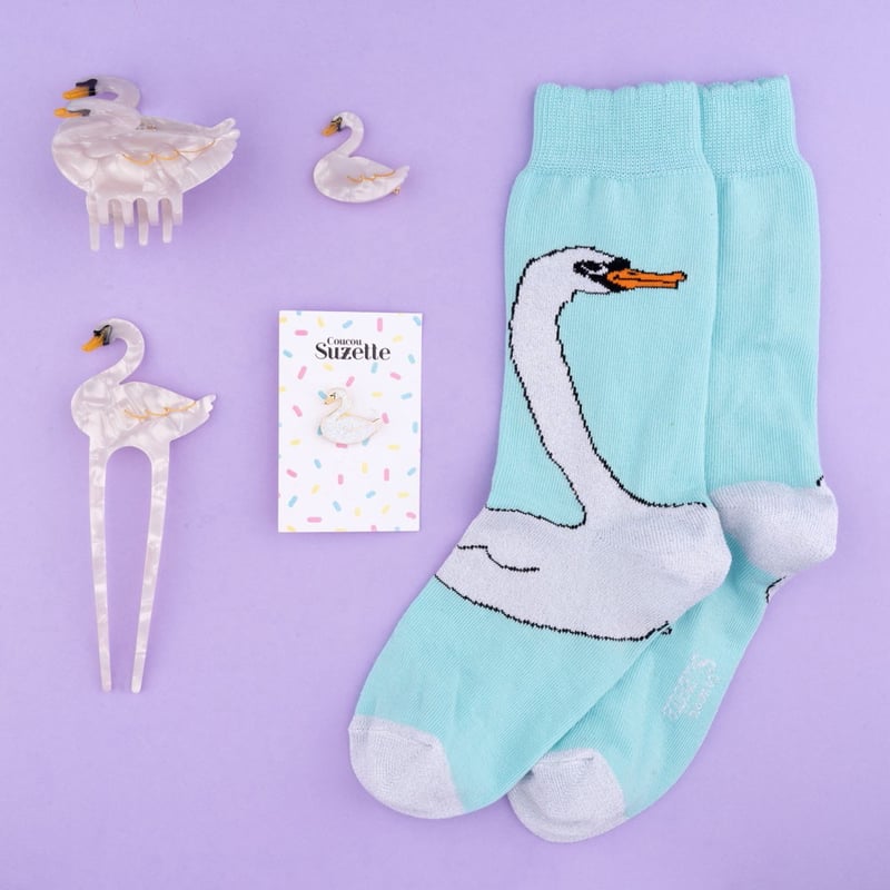 ククシュゼット 正規商品 ヘア アクセ クリップ かわいい 鳥 フランス