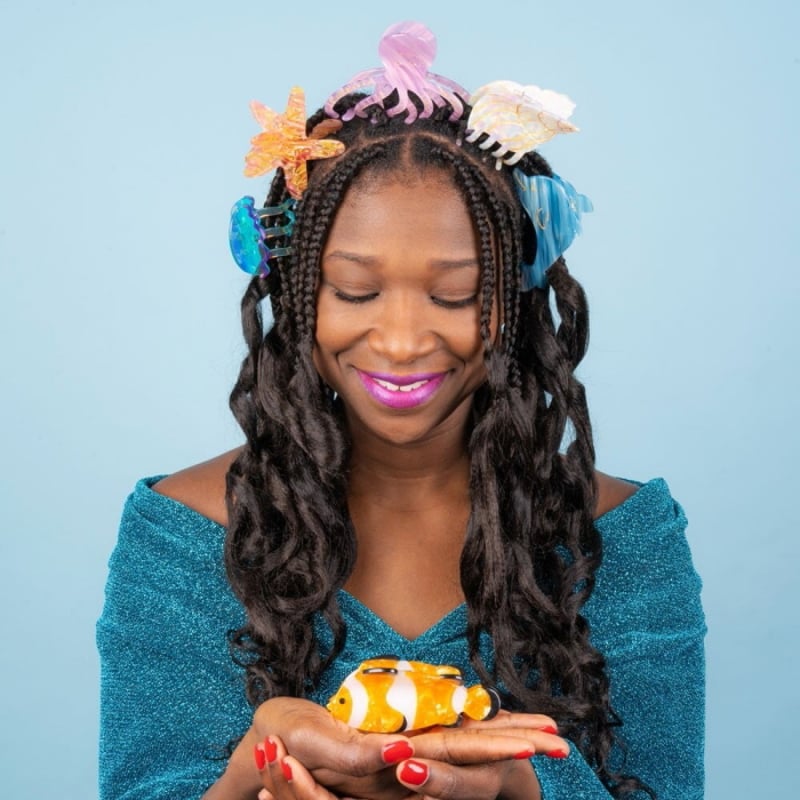 ククシュゼット 正規商品 ヘア アクセ クリップ かわいい 海 夏 魚