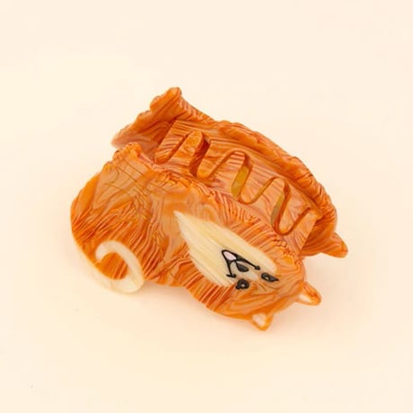 ククシュゼット 正規商品 ヘア アクセ クリップ 犬 Coucou Suzette スピッツ ヘア クロー ブラウン (spitzclaw)