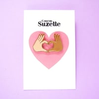 ククシュゼット 正規商品 ピンバッジ ブローチ かわいい おしゃれ フランス 個性的 Coucou Suzette ラブ ピン ミックス (lovepinmix)