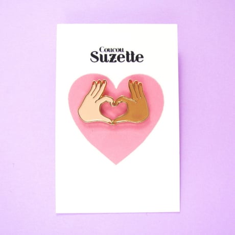 ククシュゼット 正規商品 ピンバッジ ブローチ かわいい おしゃれ フランス 個性的 Coucou Suzette ラブ ピン ミックス (lovepinmix)
