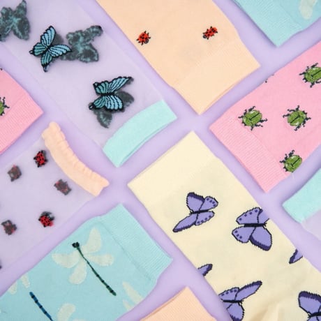 Coucou Suzett / てんとう虫 シアー ソックス / ladybugshsocks