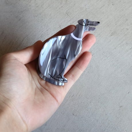 ククシュゼット 正規商品 ヘア アクセ クリップ 犬 Coucou Suzette  ウィペット ヘア クロー グレー ( whippetclaw)