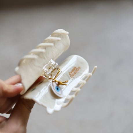 ククシュゼット 正規商品 ヘア アクセ クリップ かわいい 猫 フランス Coucou Suzette ペルシャ ネコ ヘア クロー ホワイト(persiancatclaw)