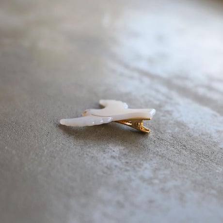ククシュゼット 正規商品 ヘア アクセ クリップ ピン ヘアピン かわいい 鳥 フランス Coucou Suzette ハト ヘア クリップ  ホワイト(doveclip)