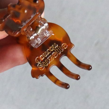 ククシュゼット 正規商品 ヘア ミニ アクセ クリップ 鳥 Coucou Suzette フクロウ ミニ ヘア クロー ブラウン (owlminiclaw)