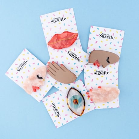 ククシュゼット 正規商品 ヘアアクセ クリップ ピン ヘアピン リップ 唇 フランス Coucou Suzette リップ ヘア クリップ レッド(lipclip)