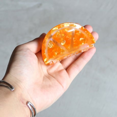 ククシュゼット 正規商品 ヘア アクセ クリップ かわいい 果物 フルーツ フランス Coucou Suzette オレンジ ヘア クロー オレンジ(orangeclaw)